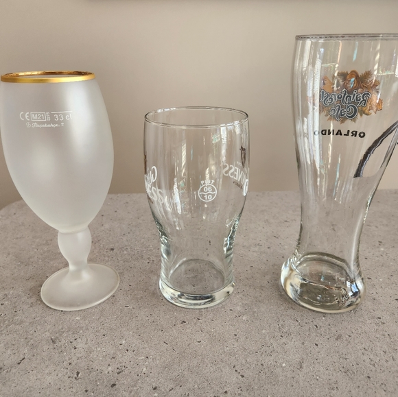 Lot of 3 new glasses. Rainforest cafe, Stella, and Guinness. - Picture 2 of 2